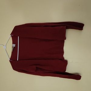 Liz Claiborne size small burgundy cardigan